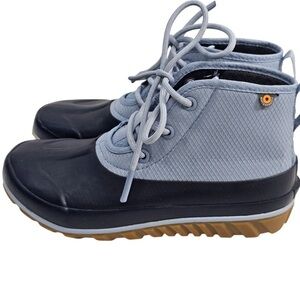 BOGS Women's Classic Casual Indigo Nylon Rubber Rain Waterproof Ankle Boots Sz 8